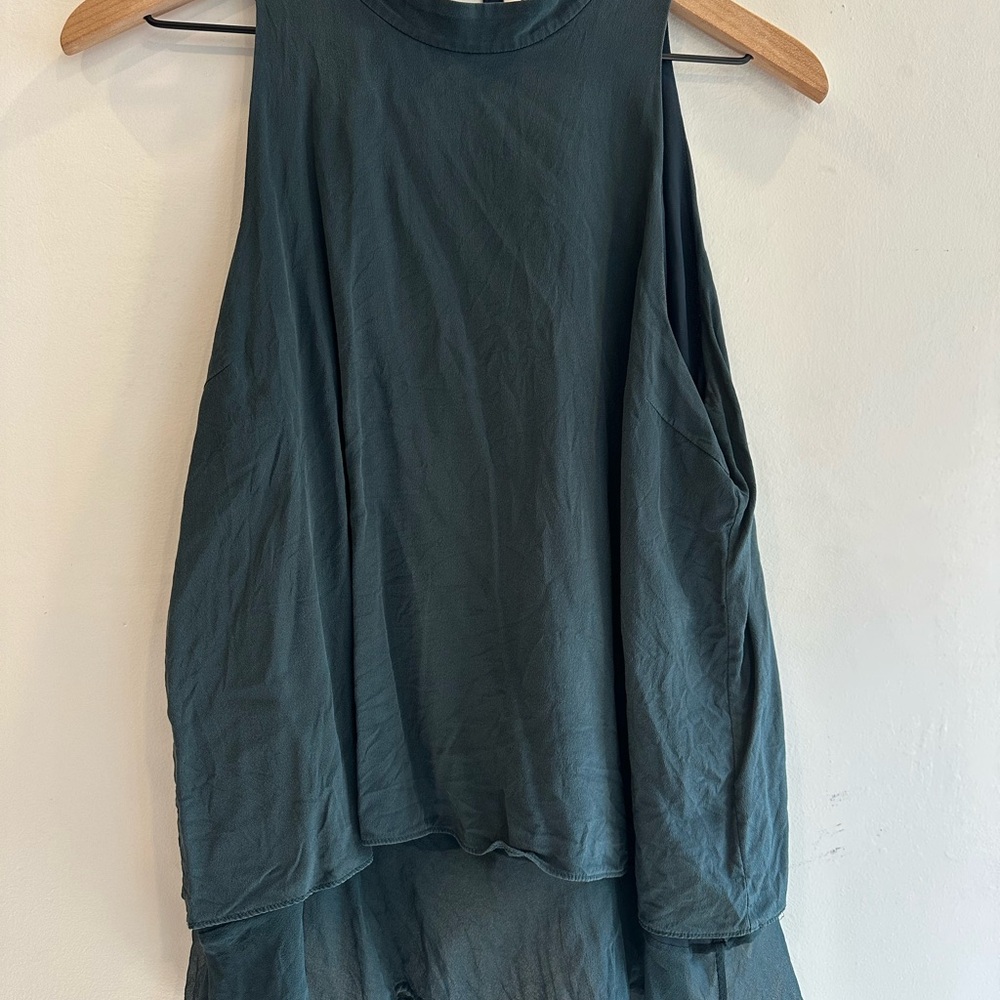 Elizabeth and James Slate Green Sleeveless Swing Tank